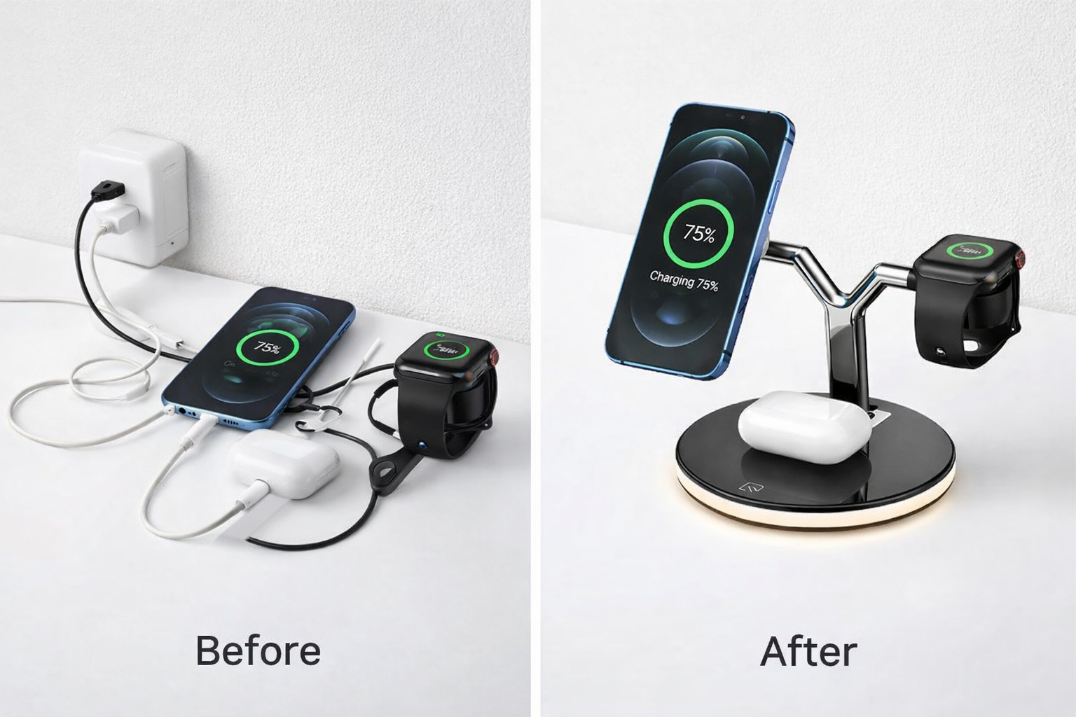 VoltBase™ Max – 3-in-1 Charging Stand