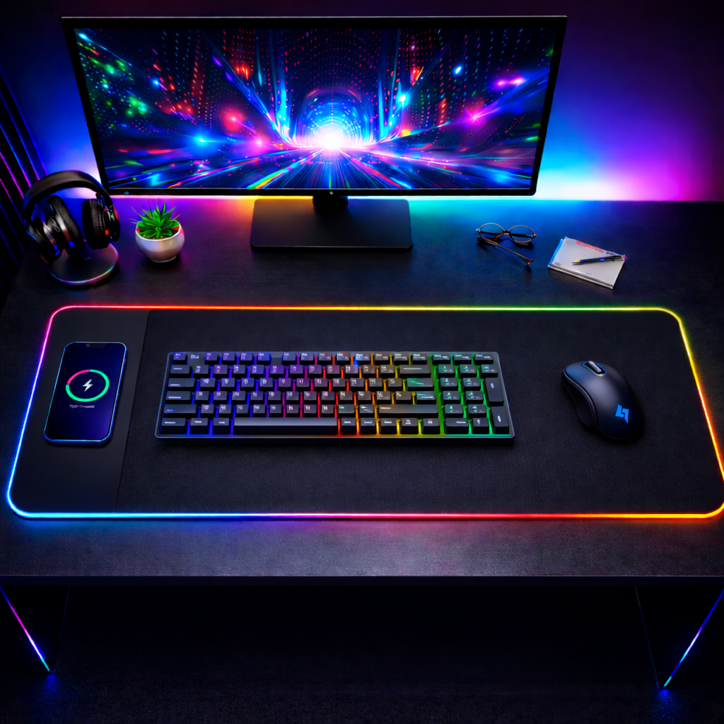 PowerGrid™ RGB Wireless Charging Deskmat