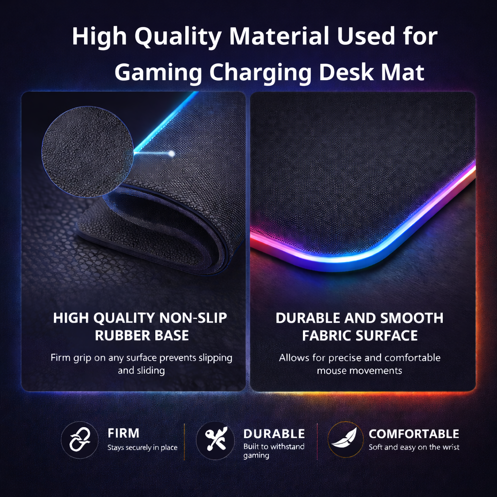 PowerGrid™ RGB Wireless Charging Deskmat